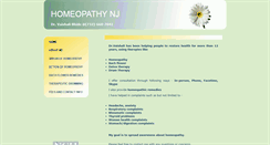 Desktop Screenshot of homeopathynj.com